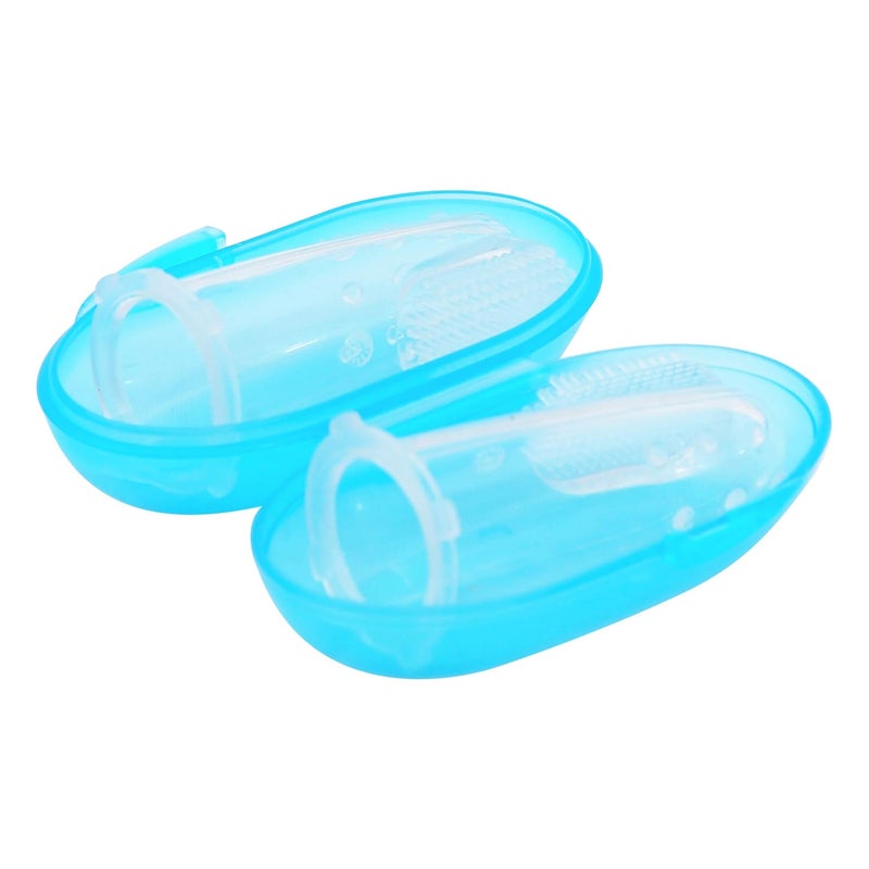 1st Step فرشاة أصابع سيليكون الخطوة الأولى عبوة من 2 (أزرق) - Image 3