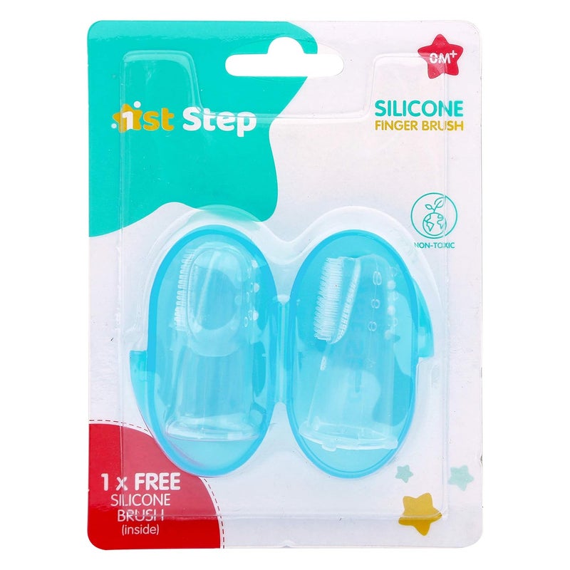 1st Step فرشاة أصابع سيليكون الخطوة الأولى عبوة من 2 (أزرق) - Image 5