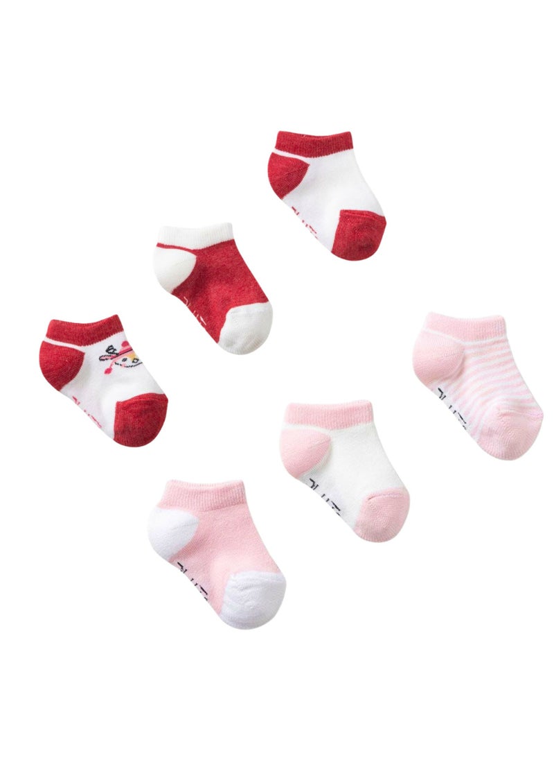 Pluto - Pack of 6 Cotton Socket Socks for Baby Girl - Image 1