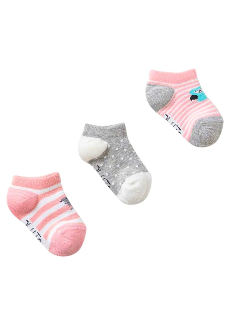 Pluto - Pack of 6 Cotton Socket Socks for Baby Girl - Image 1