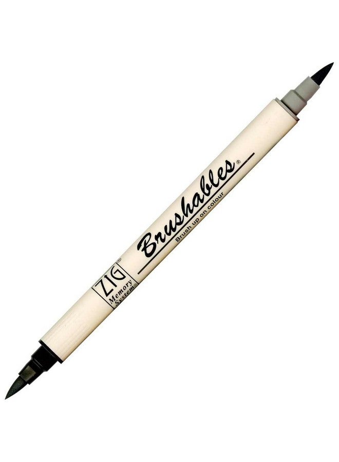 Zig Brushables Black Twotoned Pen Twin Brush Tips Waterproof When Dry No Mess Photosafe Acid Free Lightfast Odourless Xylene Freeing Archival Quality Made In Japan