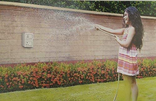CS C&S Water Proof Plastic Box with Switch and Socket Use in roof top Lighting/Garden/Lighting/Home/Residential Parking to Protect Shock (3 Module with 6A Switch & Socket) - Image 4