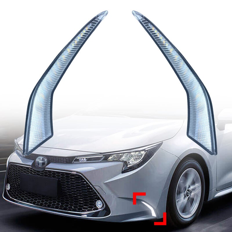 PGTOPONE Switchback WhiteAmber LED Front Fog Daytime Running Lamp wDynamic Flash LED Turn Signal light Feature Compatible with Toyota Corolla 20212022 L LE XLE Hybrid Accessories Front Fog Light