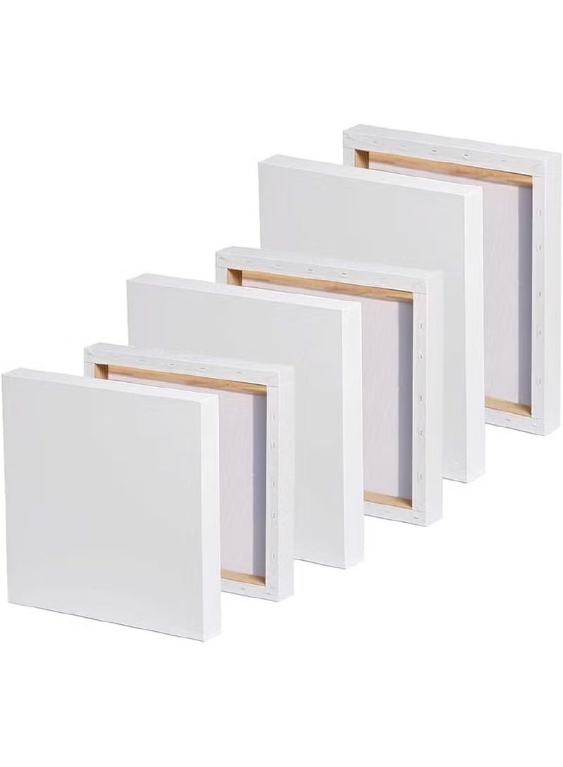 ARS 5 Pcs Blank Framed Canvas Panels, Mini Canvas Panels, White - this premium-quality canvas 100% Cotton Artist Canvas  Cotton Stretched Canvas with Pre Stretched Frame, High Tensile Strength, for Painting Craft Drawing Small Acrylics Canvas, - Image 4