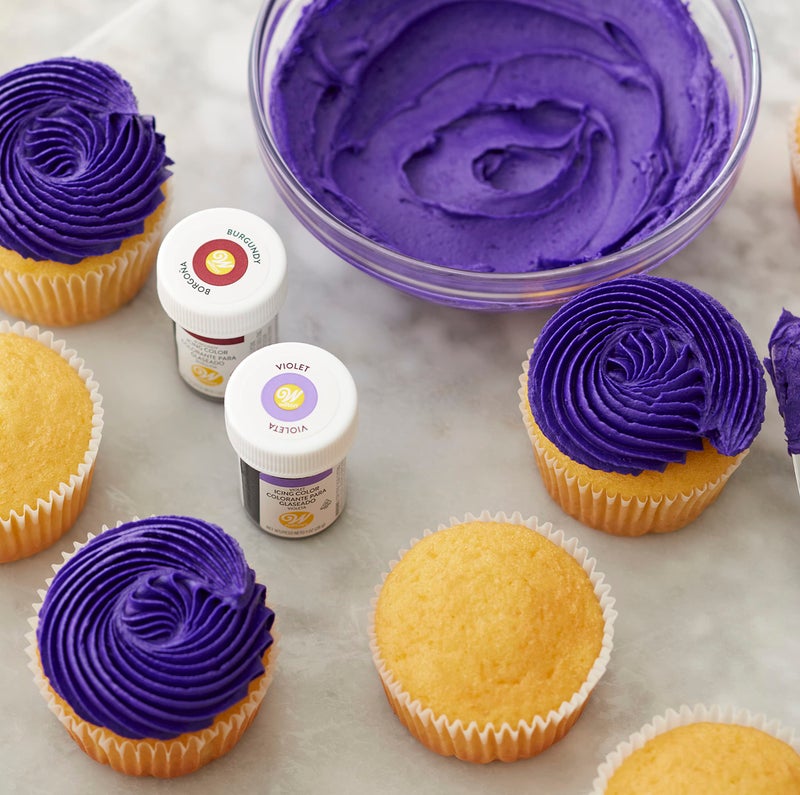 Wilton Gel Food Coloring, Highly Concentrated Gel-Based Icing Color for Frosting, Fondant, Batter & Dough, Vibrant & Blendable Cake Decorating Dye, 1 oz., Violet - Image 2