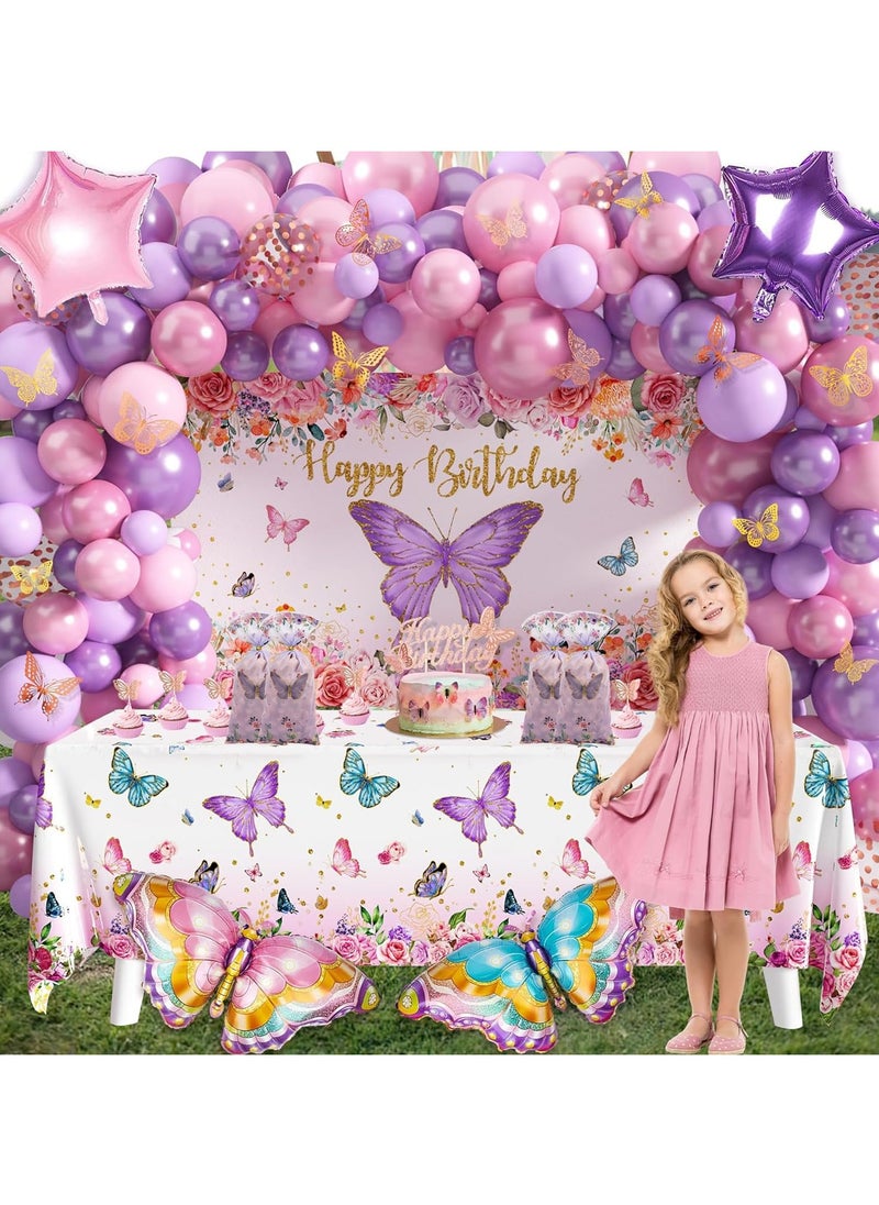 RTYY 50PCS Butterflies Cellophane Treat Bags Flowers Butterfly Printed Goodie Candy Favor Bags with 50 Twist Ties for Butterfly Girls Birthday Baby Shower Summer Themed Party Supplies  - Image 4