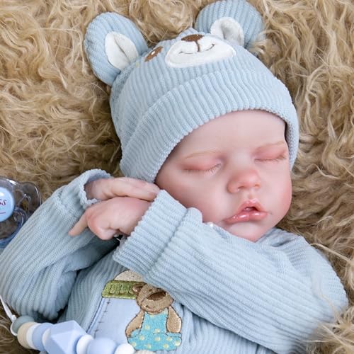 Milidool Realistic Reborn Baby Boy Dolls Lifelike Newborn Baby Dolls That Looks Real18 Inch Soft Handmade Real Looking Baby Doll Real Life Baby Dolls with Gift Box for Kids Age 3 - Image 5