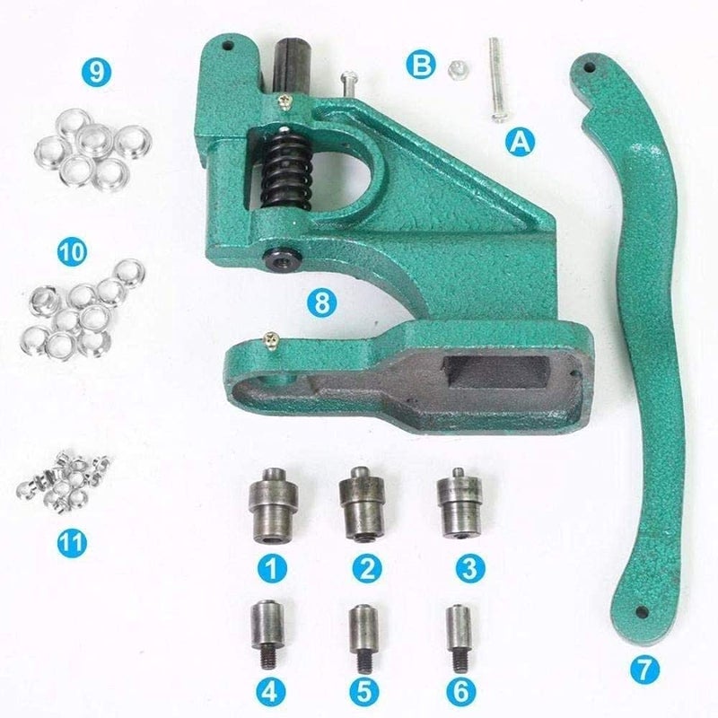 DIY Crafts DIY Crafts CTDIYHI24598 Hand Press Grommet Machine Grommets Eyelet Tool Kit 3 Die Hand Press Grommet Machine 024  - Image 5
