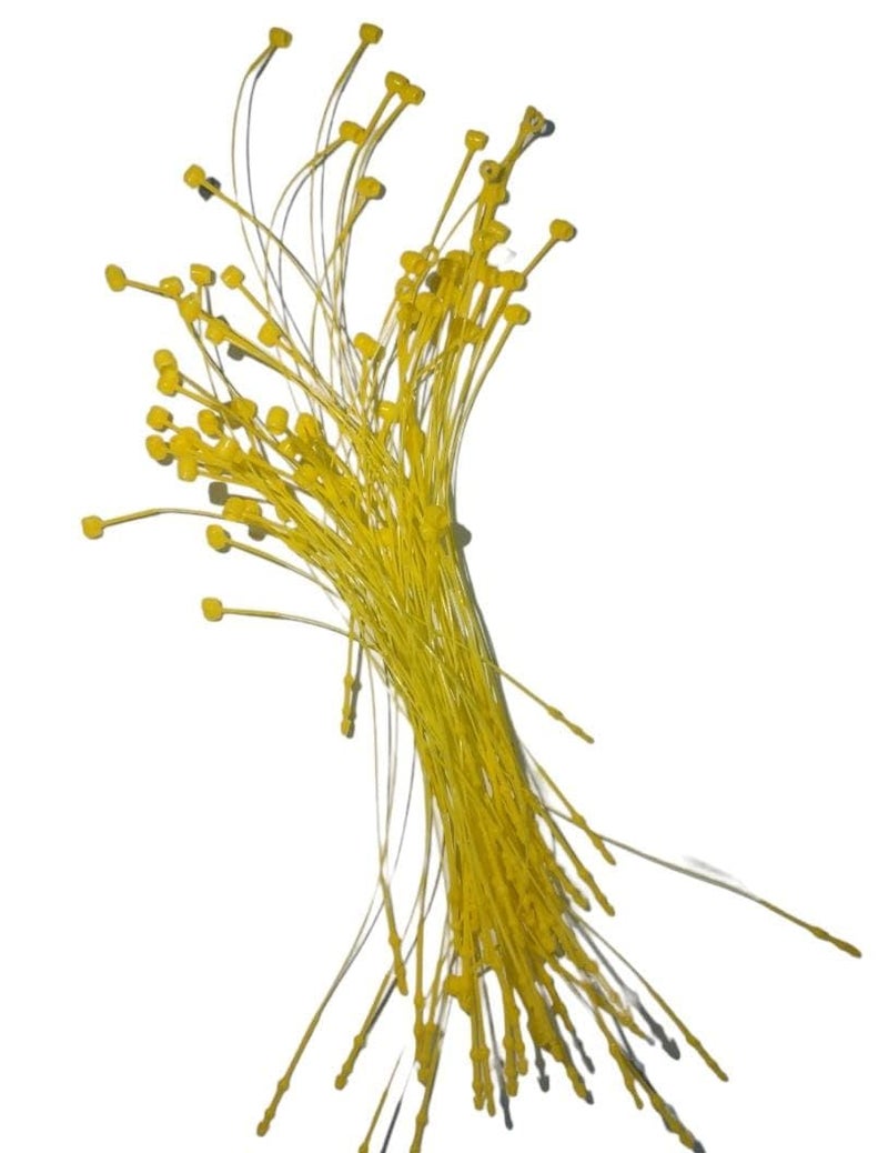 GREENGROW 5" Yellow Snap Lock 5000 Pcs Loop Pins Plastic Ties Fasteners NO TAG Gun Required - Image 3