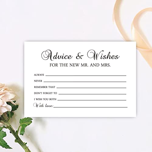 FARHTINANFX 50 Advice and Wishes for The New Mr and Mrs, Bride and Groom Weddings, Bridal Showers, Marriage Advice Cards(4" x 6") - Image 5