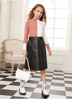 Girls Double Button Detail Buckled Belted PU Leather Skirt - pzsku/ZBF2B07203F3E466BA4D3Z/45/_/1720957714/39b324b7-45ad-4a16-a2cf-9fcbd672224f