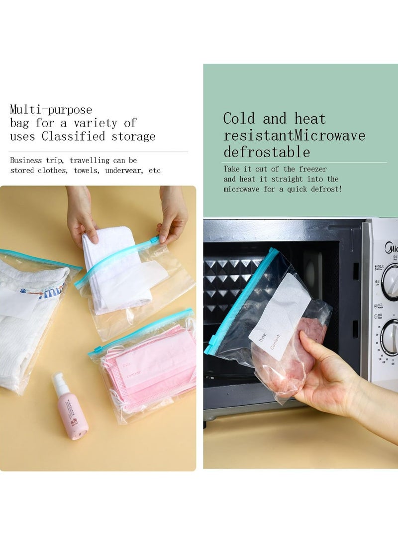 Oasisgalore 45 Pcs Reusable Food Storage Bags, Leakproof, Includes 10 Gallon, 15 Sandwich, 20 Snack Bags  - Image 5
