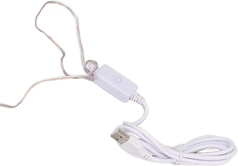 مصباح مرآة الزينة LED، ضوء أبيض قابل للمس، مصباح شريطي للمكياج قابل للتعتيم عبر USB لخزانة الحمام مع سطوع قابل للتعديل وتثبيت سهل (14 سلسلة) - Image 2