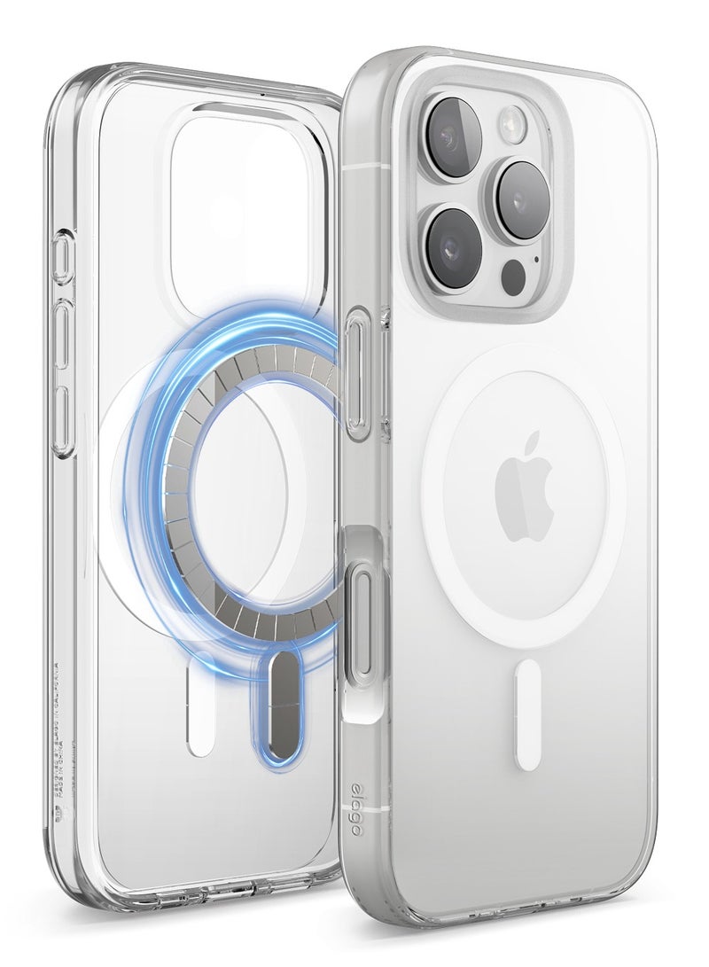 Elago Magnetic Hybrid for iPhone 16 PRO Compatible with MagSafe Case Cover - Clear
