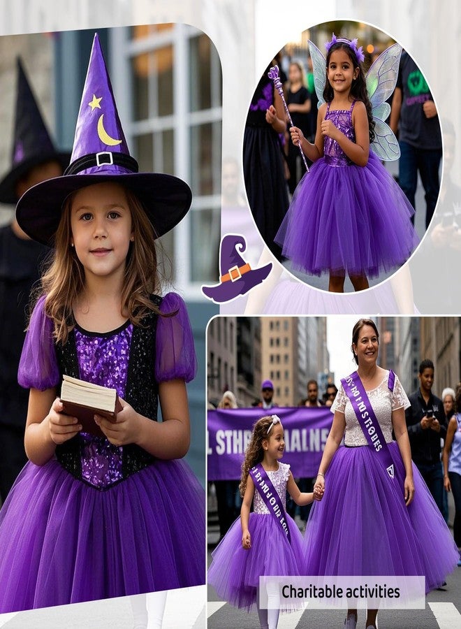 Zando Sparkle Stars Sequins Purple Tutu Girls Tutu for Toddler Girls 3 Layers 2-8 Years Princess Halloween Fluffy Tulle Elastic Waist Dance Skirt Birthday Party Ballet - Image 4