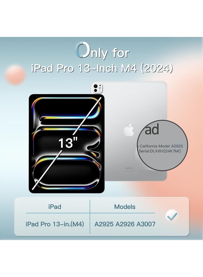 ELTRAZONE Navy Blue Slim Smart Cover Case for iPad Pro 13-Inch M4 (2024) – Hard Back Shell, Adjustable Stand, and Auto Wake/Sleep Function - Image 2