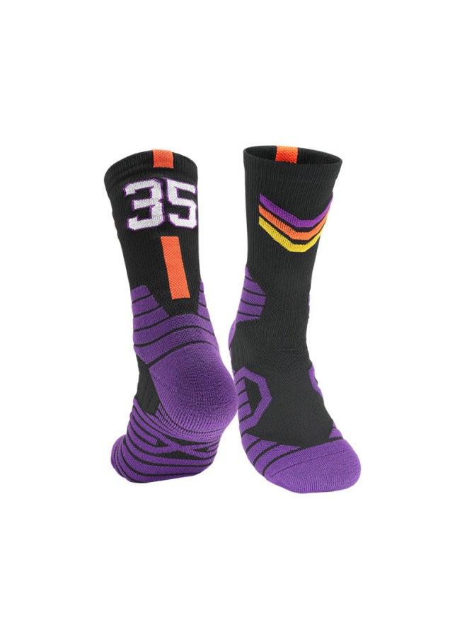 Custom Logo Basketball Socks Men's Mid-tube Thickened Towel Bottom Training Socks Children's High-top Non-slip Sports Socks Men