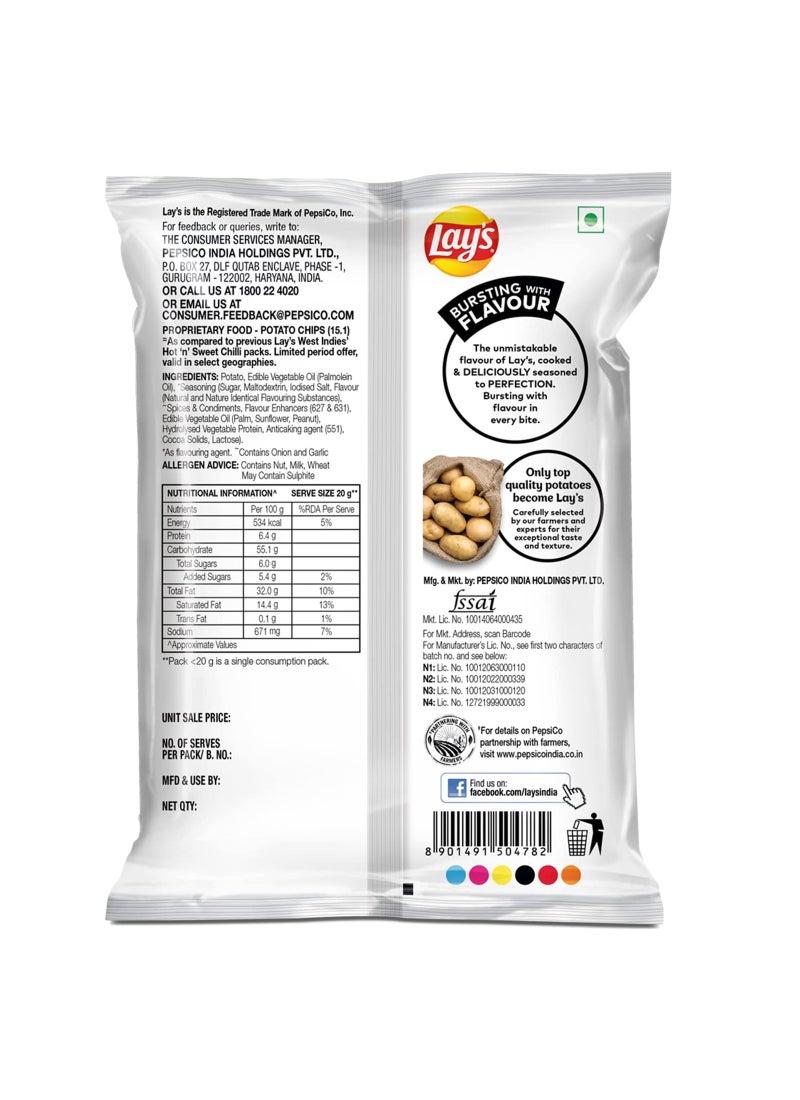 Lay's West Indies Hot & Sweet Chilli Chips (52.9g) 59.9g - Image 2