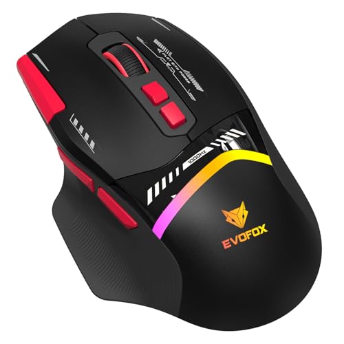 EvoFox Blaze 2 Wireless Gaming Mouse Tri-Mode Rechargeable, 12,800 DPI, 1000Hz Polling Rate, Ergonomic Design, RGB Lighting, 8 Programmable Buttons, Software Support - Image 1