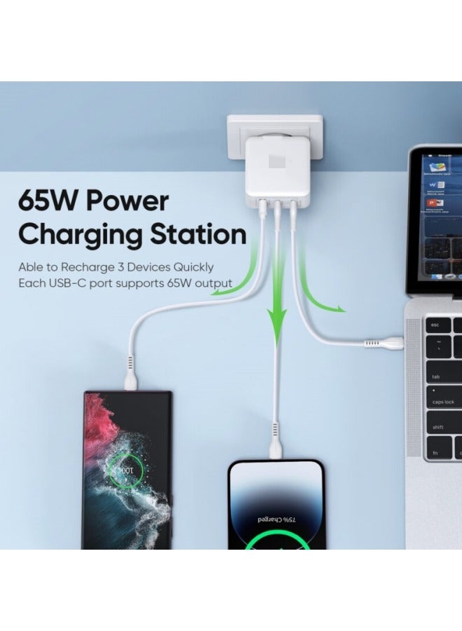 general T9 3-Port PD 65W GaN Fast Charger - Image 5