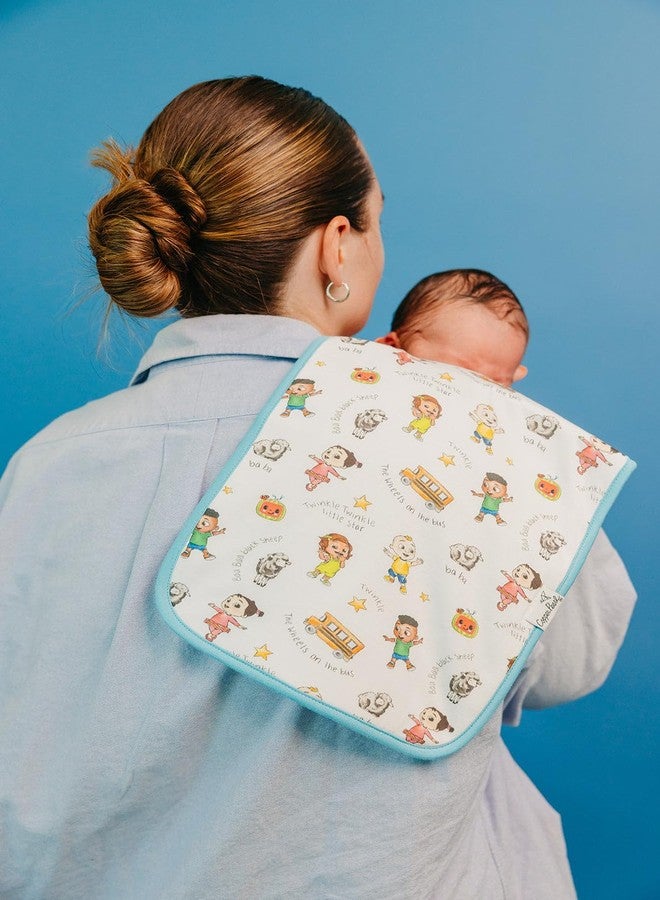 Copper Pearl Baby Burp Cloth Large 21''x10'' Size Premium Absorbent Triple Layer 3-Pack Gift Set CoComelon Friends - Image 5