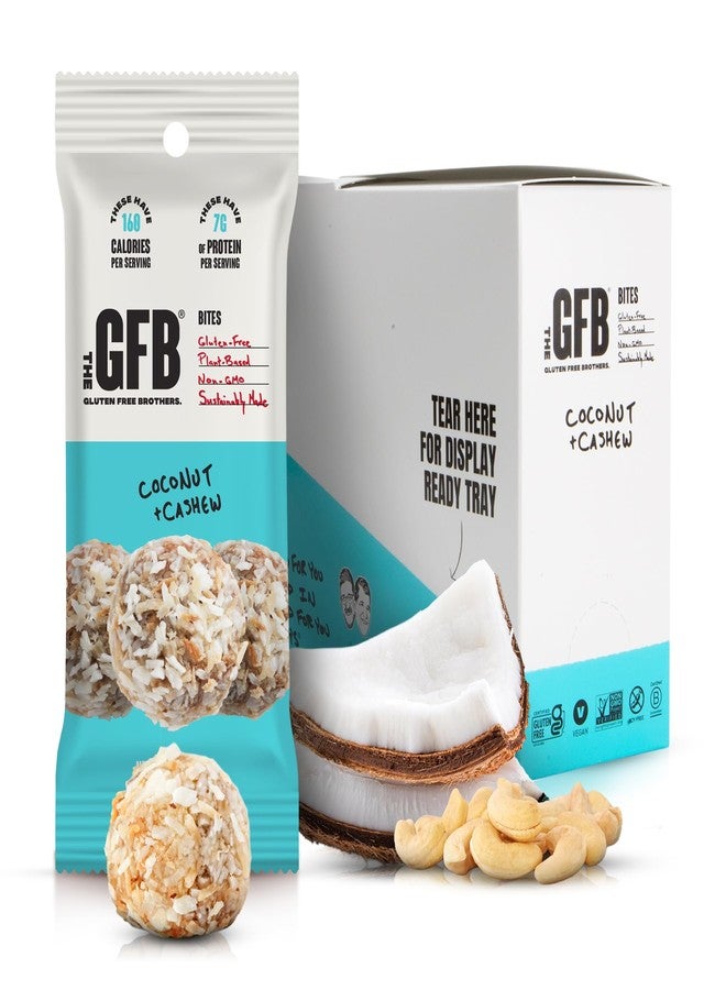 The GFB Coconut Cashew Protein Bites - Gluten Free, Plant Based, Non GMO, Sustainably Made – Ridiculously Tasty, Healthy, Vegan, Protein Energy Balls, 1.2 oz (10 count) - Image 1