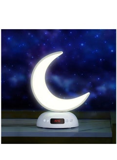 Equantu Arabic Quran Speaker LED Moon Light Colorful Lamp Azan Alarm Clock  - Image 4