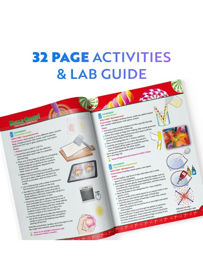 Playz Playz Edible Candy Making Science Kit for Kids Ages 8-12 Years Old - Food Science Chemistry Kid Science Kit with 40 Experiments to Make Your Own Chocolates, Educational Science Kits for Boy & Girls  - Image 4
