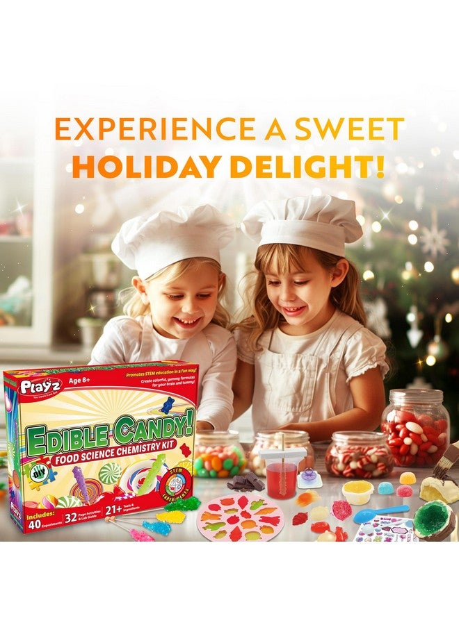 Playz Playz Edible Candy Making Science Kit for Kids Ages 8-12 Years Old - Food Science Chemistry Kid Science Kit with 40 Experiments to Make Your Own Chocolates, Educational Science Kits for Boy & Girls  - Image 5