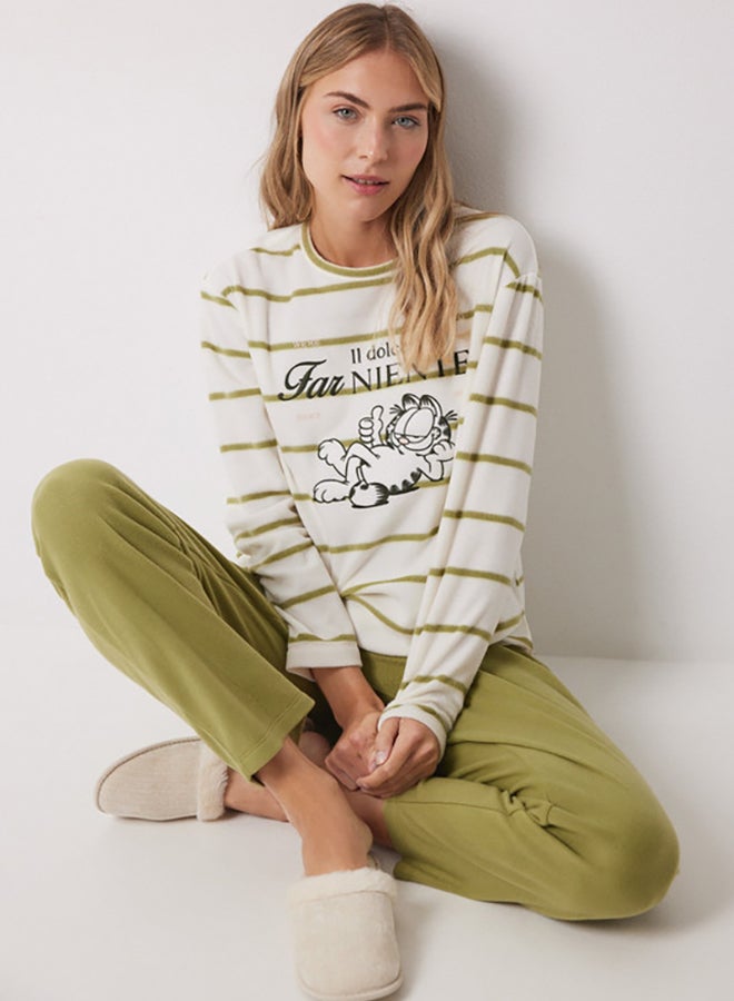 women'secret Garfield Long Fleece Pajamas  - Image 2