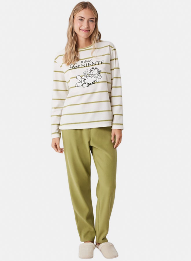 women'secret Garfield Long Fleece Pajamas  - Image 1