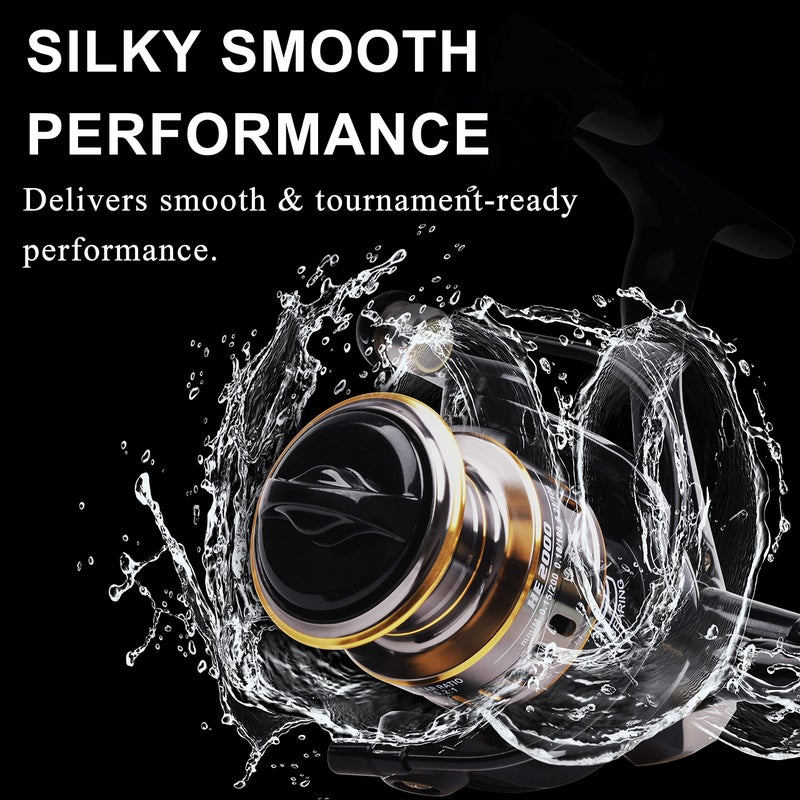 Shaddock Fishing Spinning Fishing Reel, High Speed Spinning Reel with 5.2:1 Gear Ratio, 22-30 LB Powerful Drag System, 9+1BB, Lightweight Smooth Fishing Reels Freshwater Saltwater - Image 3