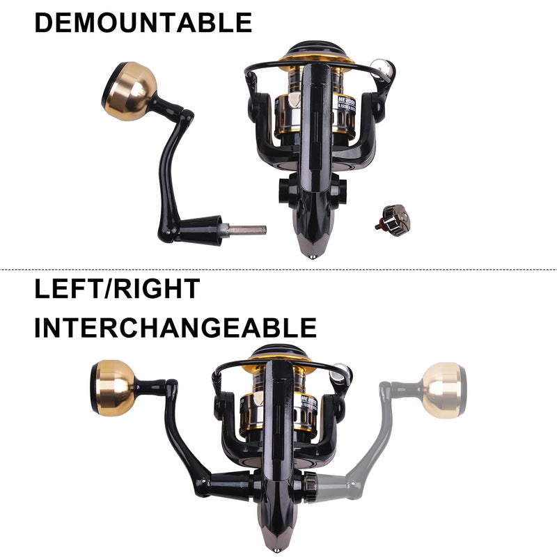 Shaddock Fishing Spinning Fishing Reel, High Speed Spinning Reel with 5.2:1 Gear Ratio, 22-30 LB Powerful Drag System, 9+1BB, Lightweight Smooth Fishing Reels Freshwater Saltwater - Image 5