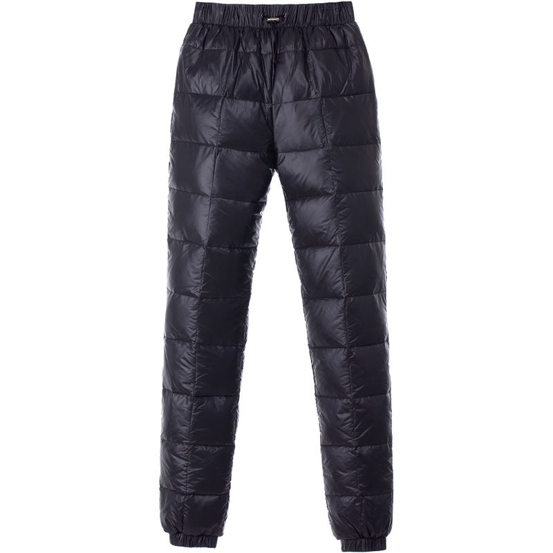 Tapasimme Men's Winter Warm Loose Utility Down Pants Sassy High Waisted Nylon Compression Snow Trousers (Small, Black) - Image 2