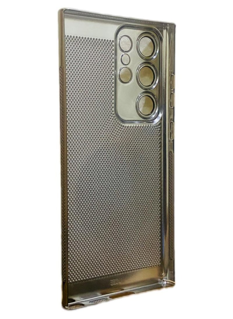 Generic - Genric Protective Case Stylish Creative Back Cover For Samsung S24 Ultra With Stand (Gold) - Image 1