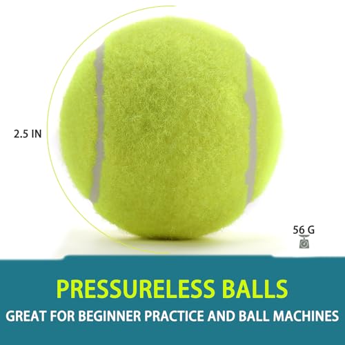 INSUM Bulk Tennis Balls for Beginner – 12 Pack High Elasticity Practice Tennis Balls with Mesh Bag, Suit for Pet Dog Training, Fetching (Yellow) - Image 5