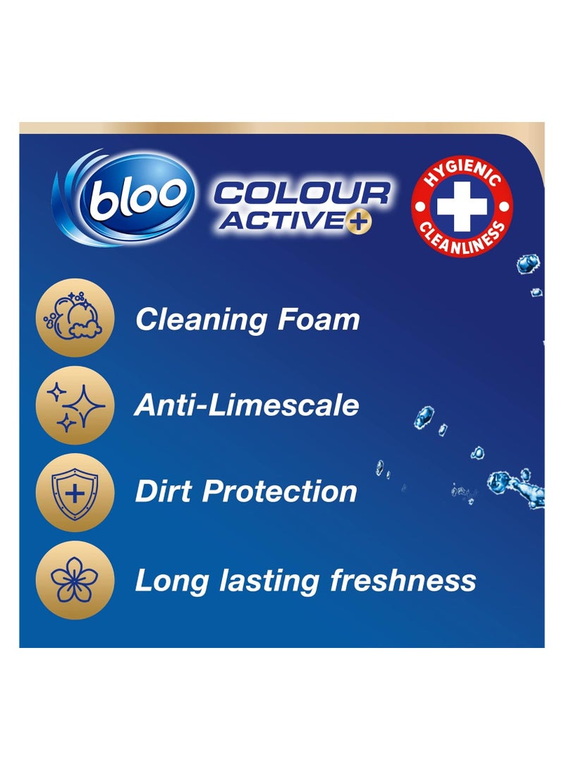 Bloo Colour Active Toilet Rim Block, Bleach Twin Pack – 2x50g Anti-Limescale & Blue Water Cleaner - Image 3