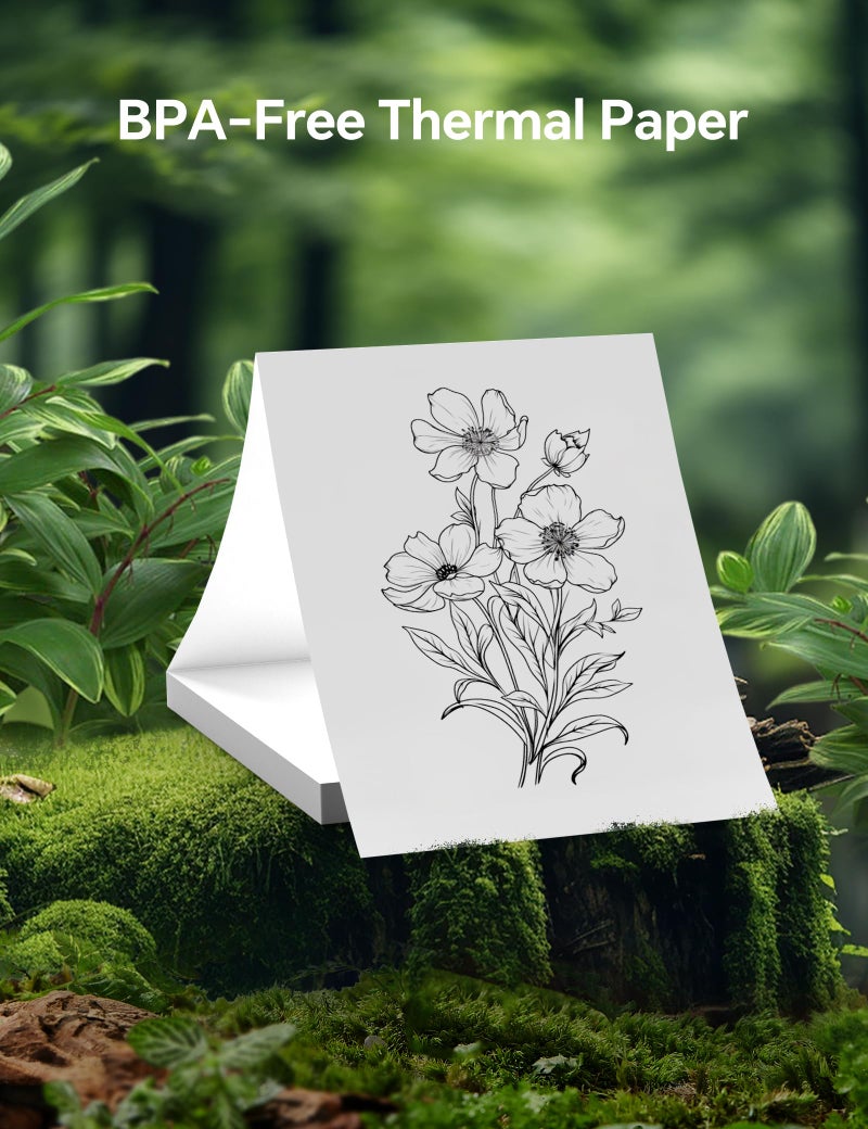 PRT 200 Sheets Thermal Printer Paper 8.5x11 US Letter MT610 Thermal Paper, Compatible with PRT/iDPRT/HPRT Portable Printer and Other Brands Thermal Document Printers - Image 5