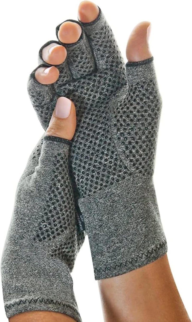 Imak Brownmed IMAK Compression Active Gloves for Arthritis and Joint Pain Relief - Fingerless Design for Men and Women - Image 1