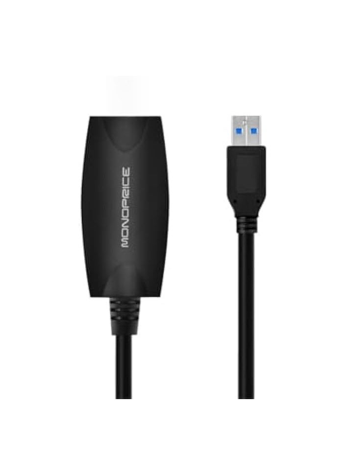 Monoprice 5-meter USB 3.0 A Male to A Female Active Extension Cable, Black  - Image 2