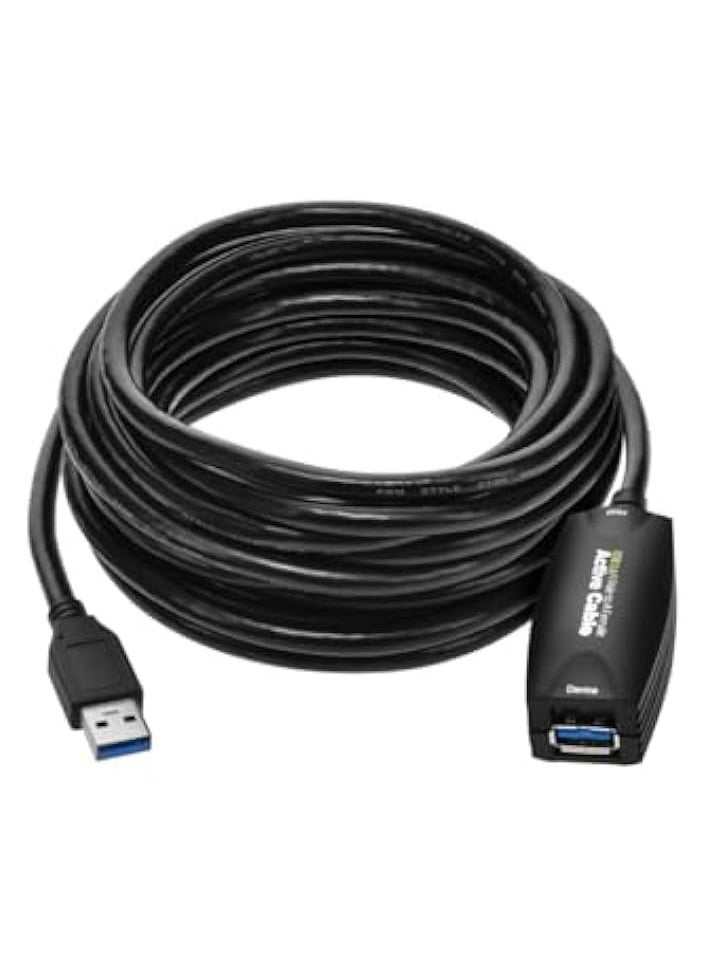 Monoprice 5-meter USB 3.0 A Male to A Female Active Extension Cable, Black  - Image 4