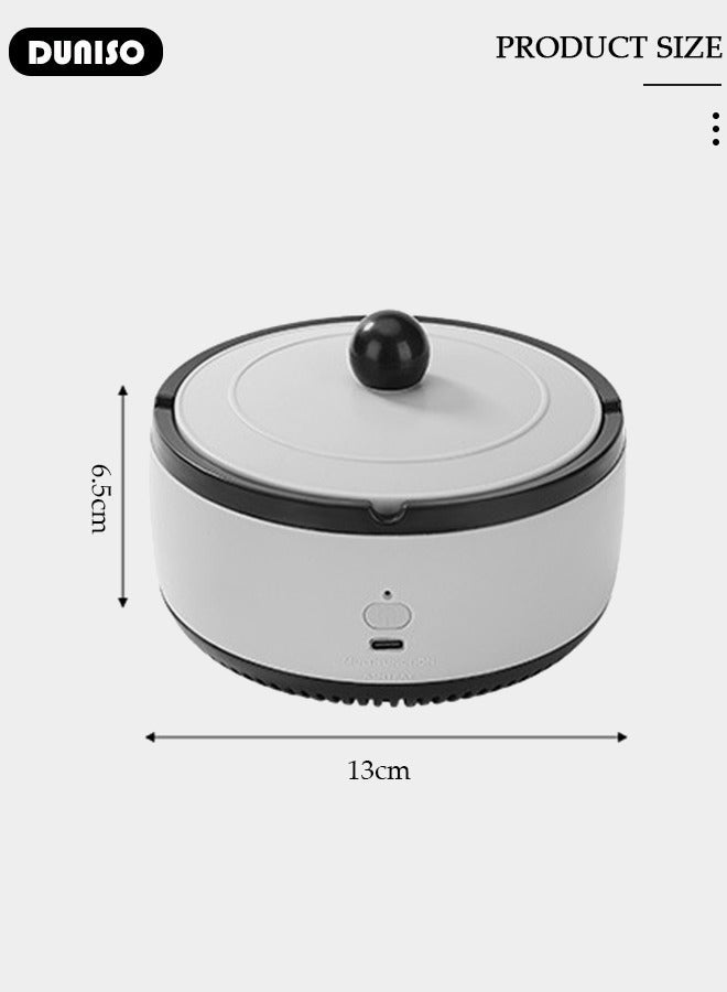 DUNISO Self Extinguishing Ashtray with Lid, 2 in 1 Multifunctional  Air Purifier with Filter Ashtray, Car Ashtray, Detachable Easy Clean Car Ashtray for Home, Car, Office - Image 4