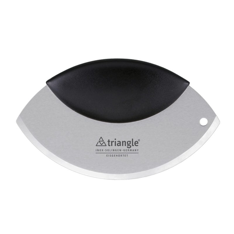 triangle OneHand Mincing Knife  675 Stainless Steel Curved Blade  Mezzaluna Knife  Pizza Cutter  NonSlip Grip  Dishwasher Safe  Made in Germany
