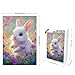 Ulord Great Jigsaw Puzzles for Adults 300 Pieces Cute Bunny with Colorful Flowers Puzzles for Adults Toys Gift Family Decoration Kids Puzzle - Image 4