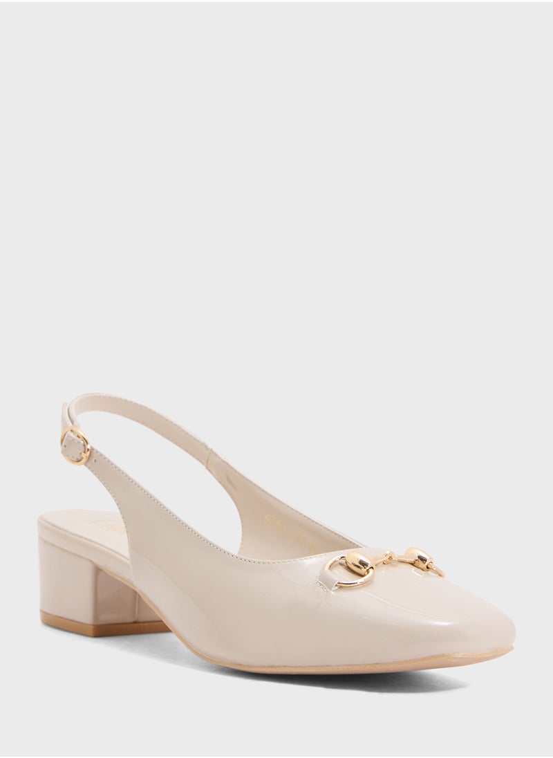 ELLA Block Heeled Slingback  Pump  - Image 2