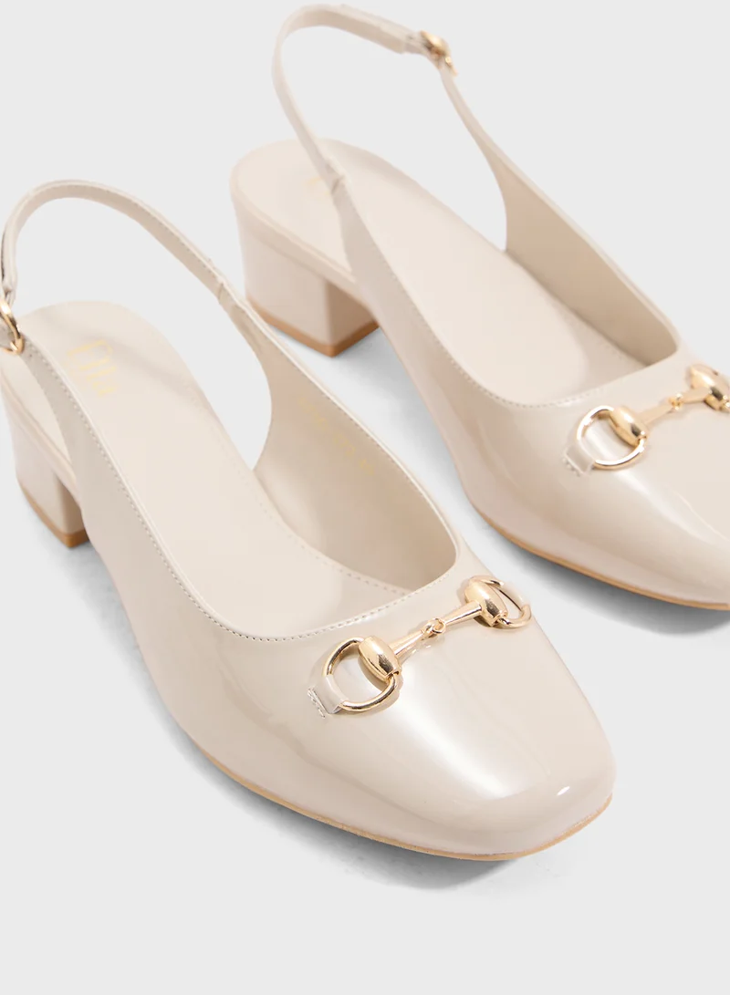 ايلا حذاء كعب بلوك slingback