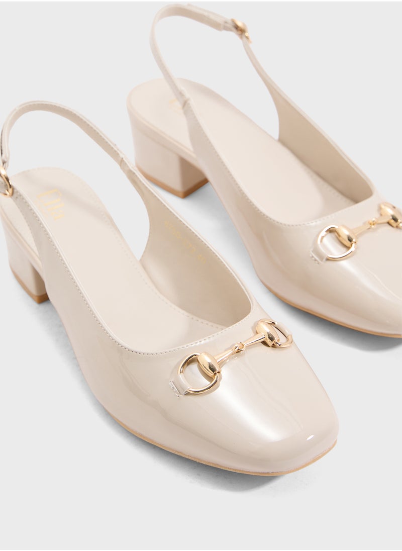 ELLA Block Heeled Slingback  Pump  - Image 4