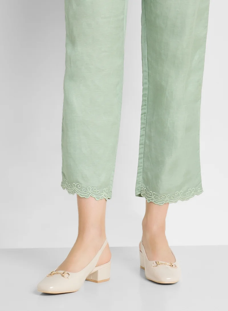 ايلا حذاء كعب بلوك slingback