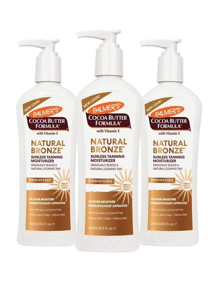 PALMER'S Cocoa Butter Formula Natural Bronze Body Lotion, 8.5 Ounces (Pack of 3) 