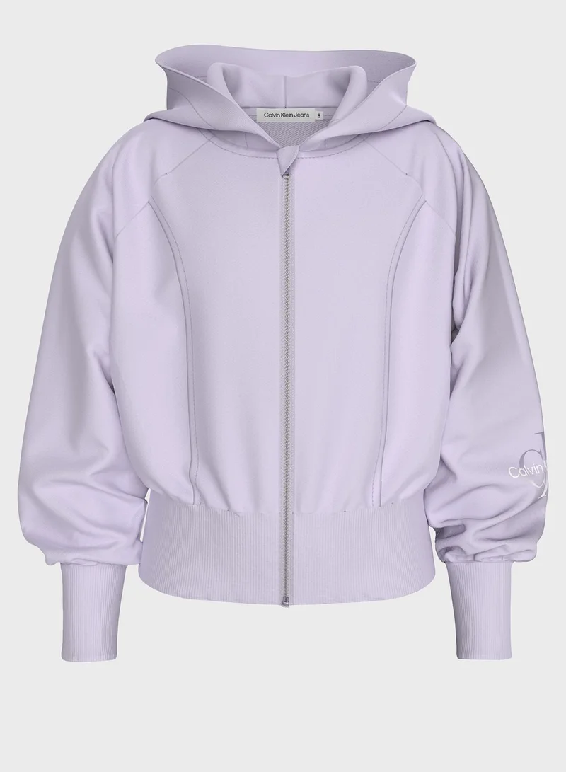 Calvin Klein Jeans Youth Essential Zip Through Hoodie